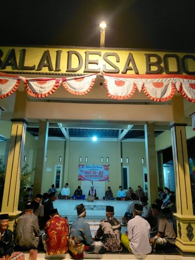 Malam Tirakatan HUT ke-81 Kemerdekaan RI di Desa Bocor